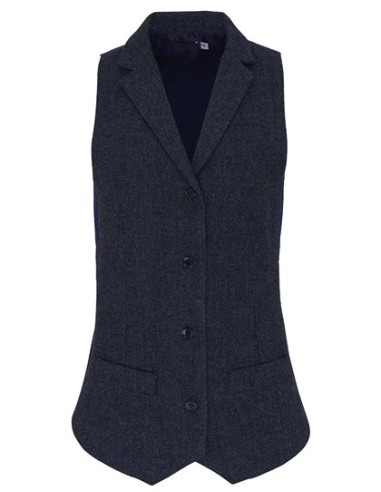P-PR626-Womens Herringbone Waistcoat